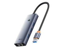 Baseus UltraJoy Series Lite 4-Port (USB - 3x USB 3.0,RJ45,USB-C, sz - 1310894 - zdjęcie 2
